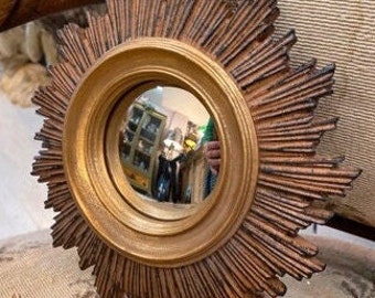 Miroir œil de sorcière Miroir Soleil avec oeil de sorcière Style Napoléon III Miroir verre convexe Mirroir Soleil Bullseye