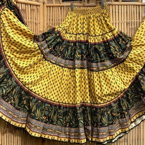 Jupe Droite Vintage Jaune Doublée Taille 40 Made In France - Occasion Très Bon état