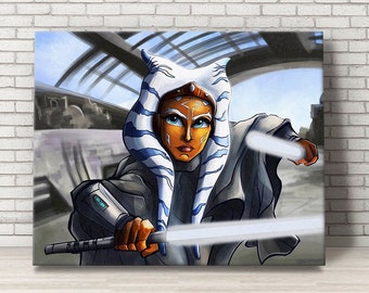 Ahsoka Tano Star Wars Canvas Art