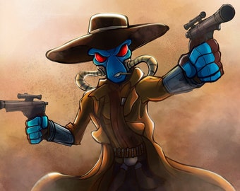 Cad Bane Star Wars Painting | Star Wars Art Print