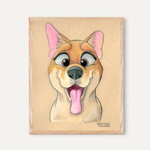 Shiba Inu Dog Print, Dog Art, Puppy Nursery Wall Art, Dog Nursery Print, Animal Wall Art, Dog Breeds Print, Kids Room Decor, Dog Wall Art