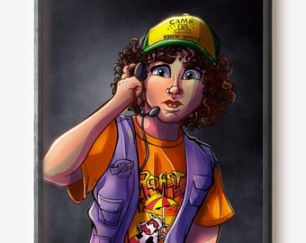 Stranger Things Dustin Digital Painting | Stranger Things Print