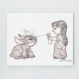 Lilo and Stitch Gifts Disney Canvas Art, Stitch Disney, Lilo, Disney Drawing, Disney Office Decor, Disney Gifts, Disney Art, Disney Wall Art