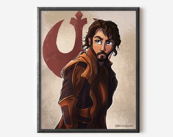 Cassian Andor Star Wars Wall Print | Star Wars Painting