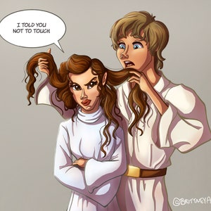 Star Wars Drawing Princess Leia Luke Skywalker, The Empire Strikes Back Star Wars Office Decor, Star Wars Wall Art, Star Wars Print