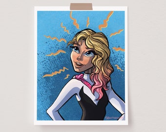 スパイダーグウェン アートプリント - Etsy 日本