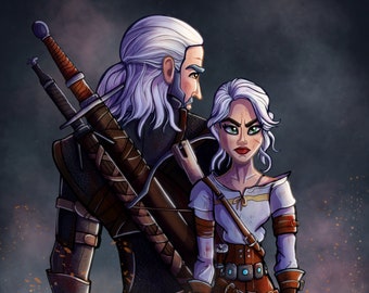 Witcher Art, Geralt of Rivia Ciri Witcher Poster