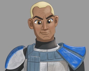 Captain Rex Star Wars Druck, Clone Wars Star Wars Büro, Star Wars Geschenk, 501st Clone Trooper Star Wars Poster, Star Wars Wandkunst