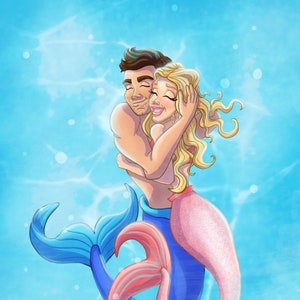 Mermaid Art Print, Mermaid Decor, Bathroom Art, MerMay Mermaid Print, Merfolk Fantasy Art, Merman, Mermaid Picture Digital Art
