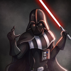 Darth Vader Poster, The Empire Strikes Back Star Wars Drawing, Star Wars Rogue One, Star Wars Office Decor, Star Wars Art Print