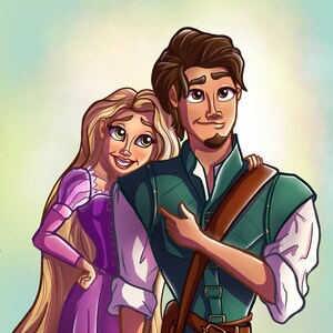 Tangled Rapunzel Wall Art, Disney Room Decor Disney Princess Print