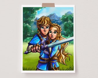 Link Zelda Legend of Zelda Decor | Tears of the Kingdom Zelda Wall Art