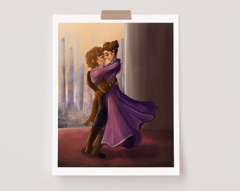 Anakin and Padme Star Wars Art Print | Star Wars Painting