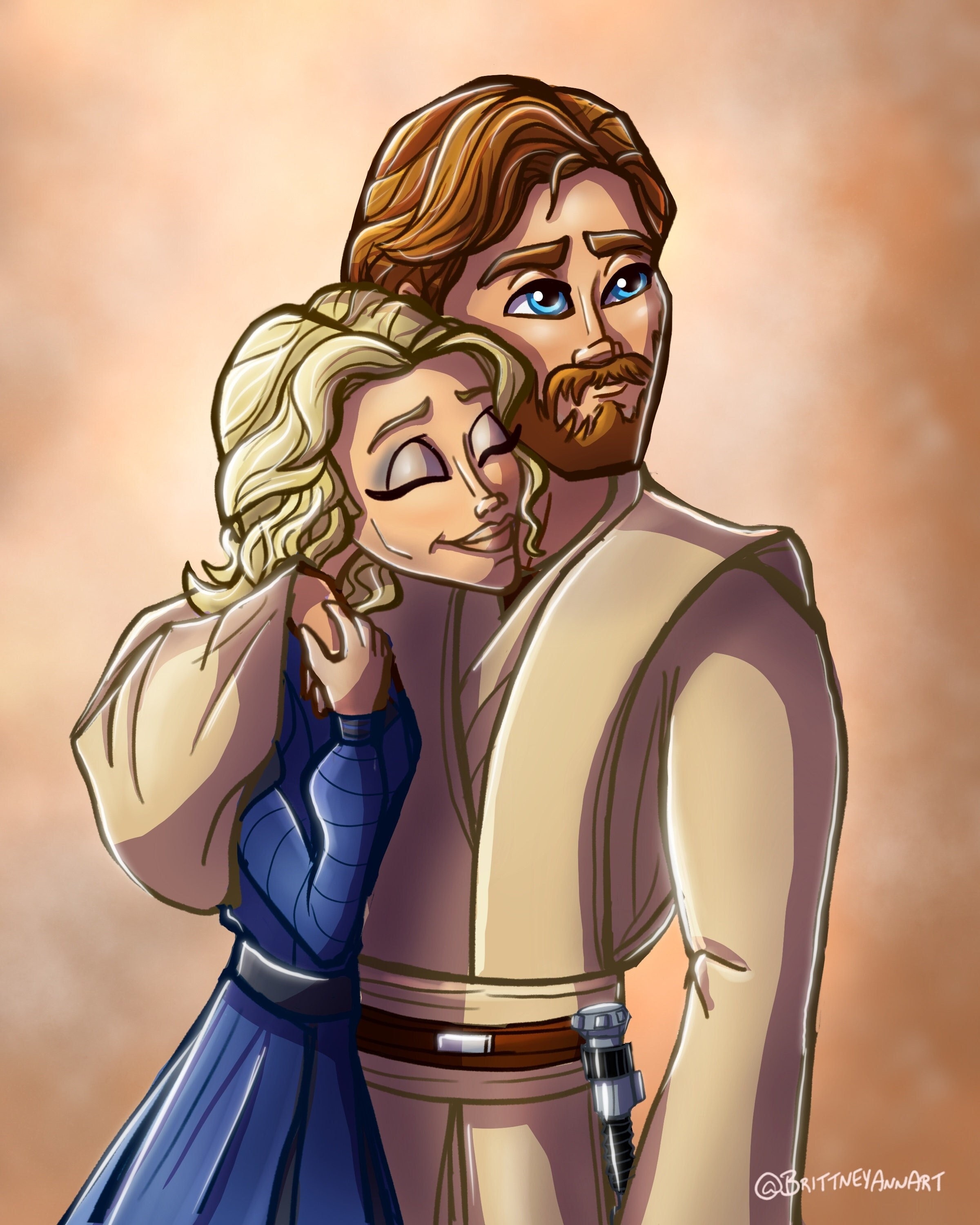Obi Wan Satine Kryze Star Wars Couple Star Wars Drawing - Etsy
