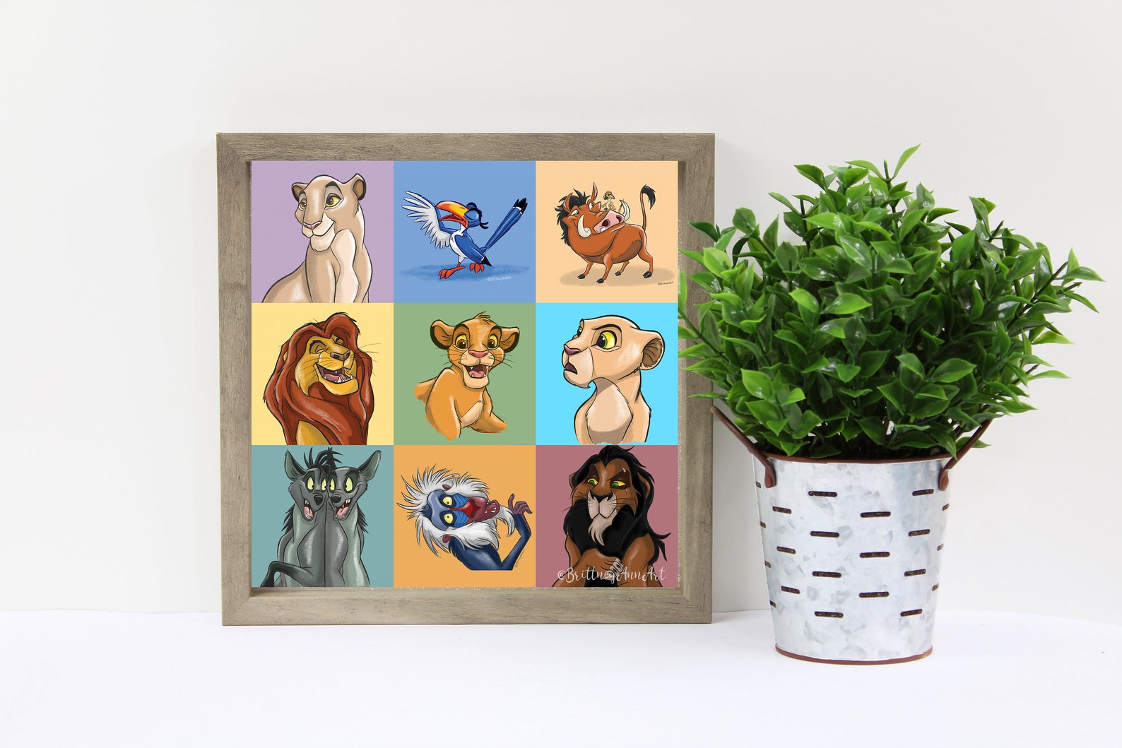 Lion King Print Disney Wall Art Simba Disney Art Collage Etsy