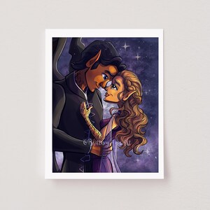 Rhysand and Feyre Art Print, ACOTAR Merch