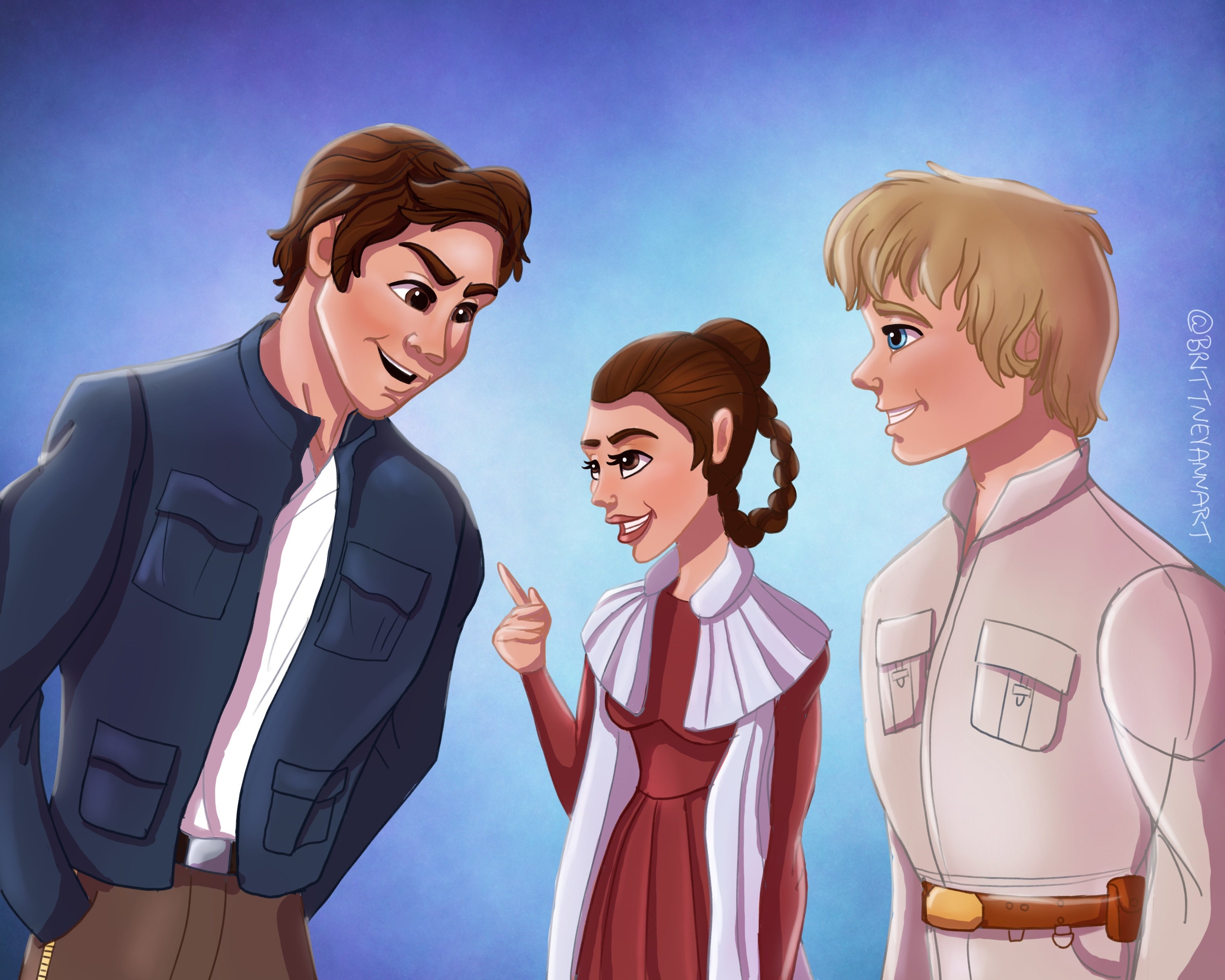 Aproximación oriental Explícitamente Luke Skywalker Princesa Leia Han Solo Arte de Star Wars El - Etsy España