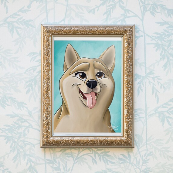 Shiba Inu Dog Art Christmas Gifts For Dog Mom Shiba Friend Gift Cute Desk Decor Dog Lover Gift Christmas Gift Ideas Dog Print