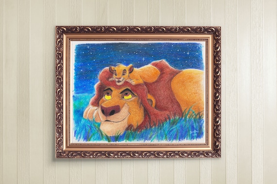 シンバ ディズニー ライオンキング 1994 ディズニープリント - Etsy 日本