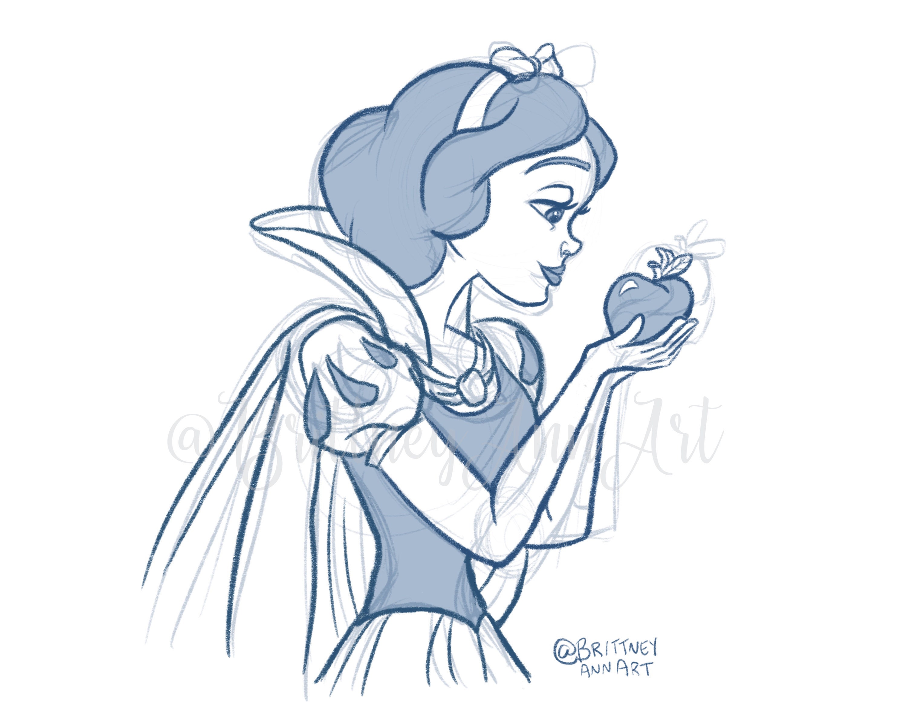Snow White and the Seven Dwarfs Disney Princess Art Disney Print - Etsy  Denmark