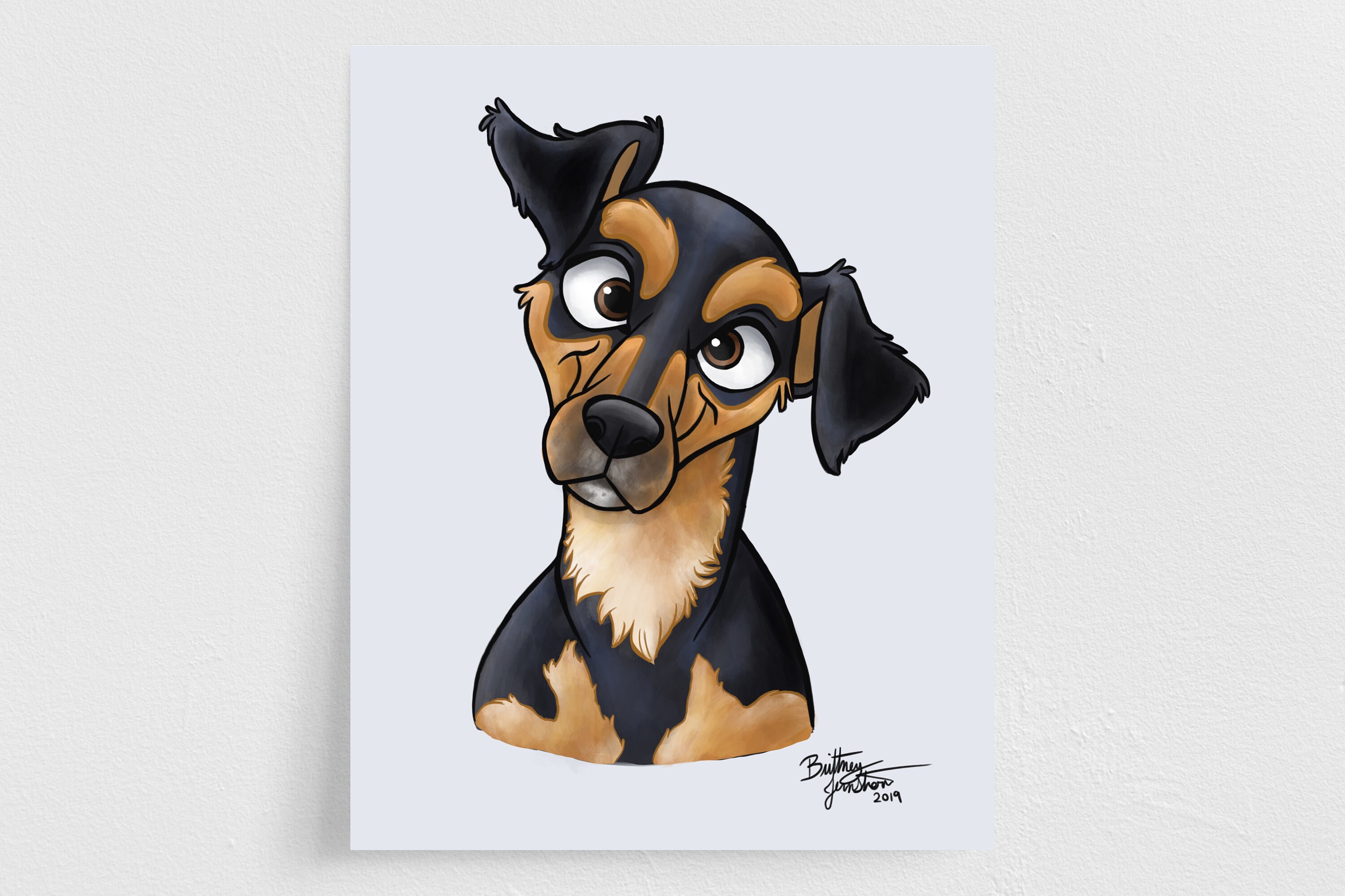 Black Dog Wall Art Dog Caricature Cartoon Portrait Nursery - Etsy Ireland