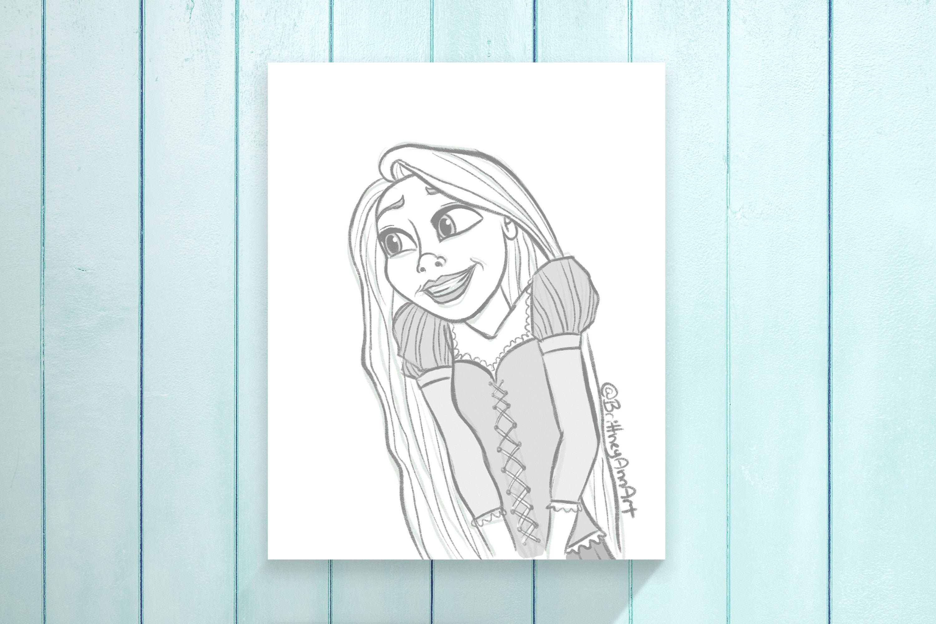 Rapunzel Disney Princess Print Tangled Poster Sketch Art Etsy Israel Rapunzel Disney Princess Print Tangled Poster Sketch Art Etsy Israel