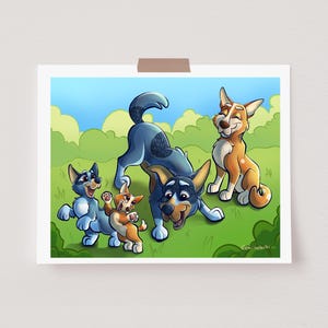 Bluey Kids Wall Art, Bluey Gift