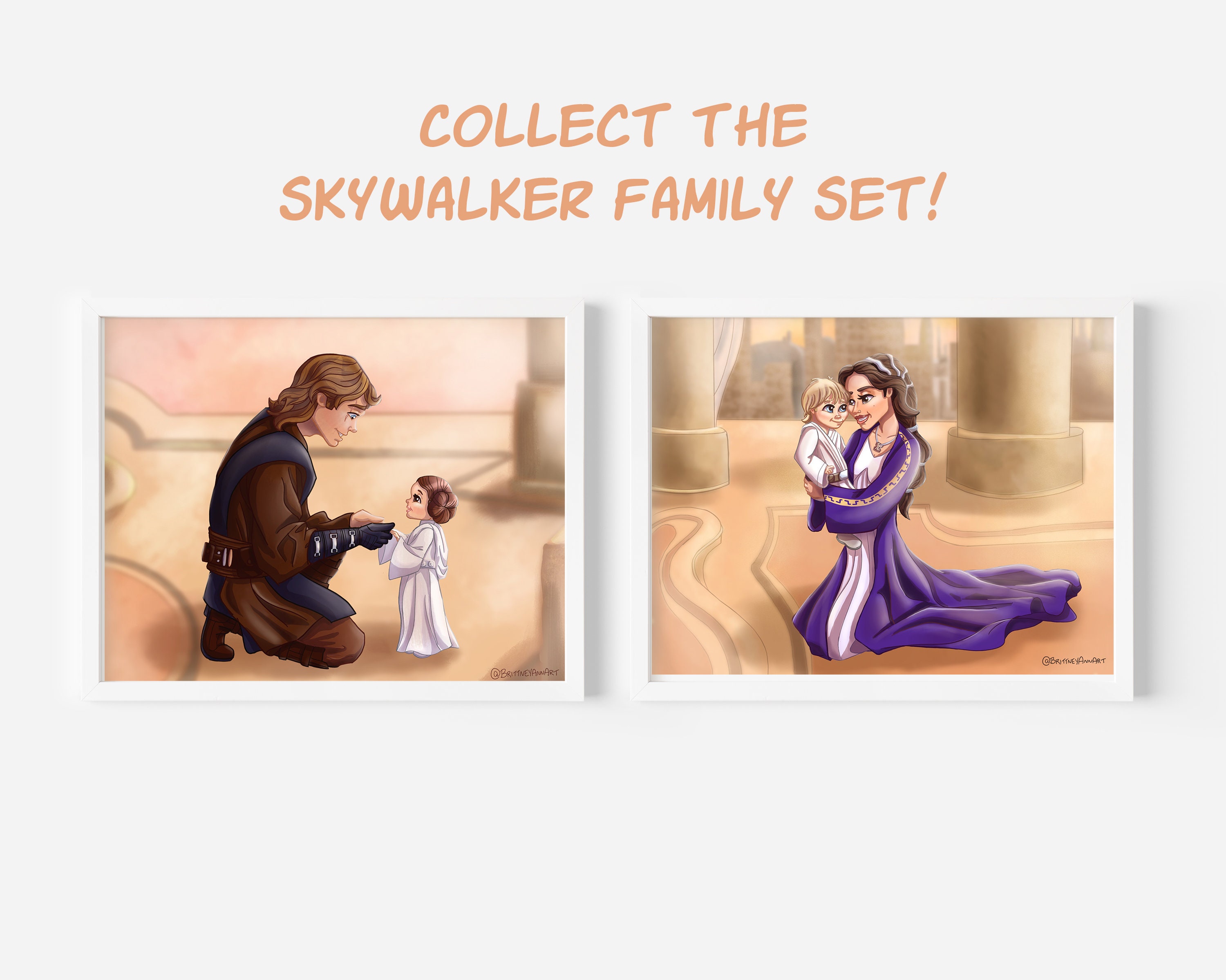 パドメ・アミダラ ルーク・スカイウォーカー ウォールアート デジタル