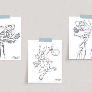 Brer Rabbit Brer Fox Brer Bear Disney Wall Art Print Set, Splash Mountain Poster, Song of the South Disney Decor, Disney Print, Disney Gifts