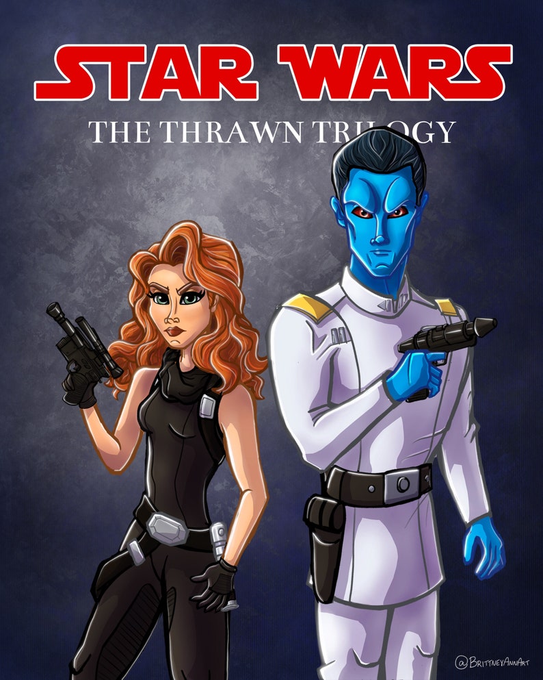 Thrawn Mara Jade Star Wars Print, Grand Admiral Thrawn Star Wars Drawing image 2