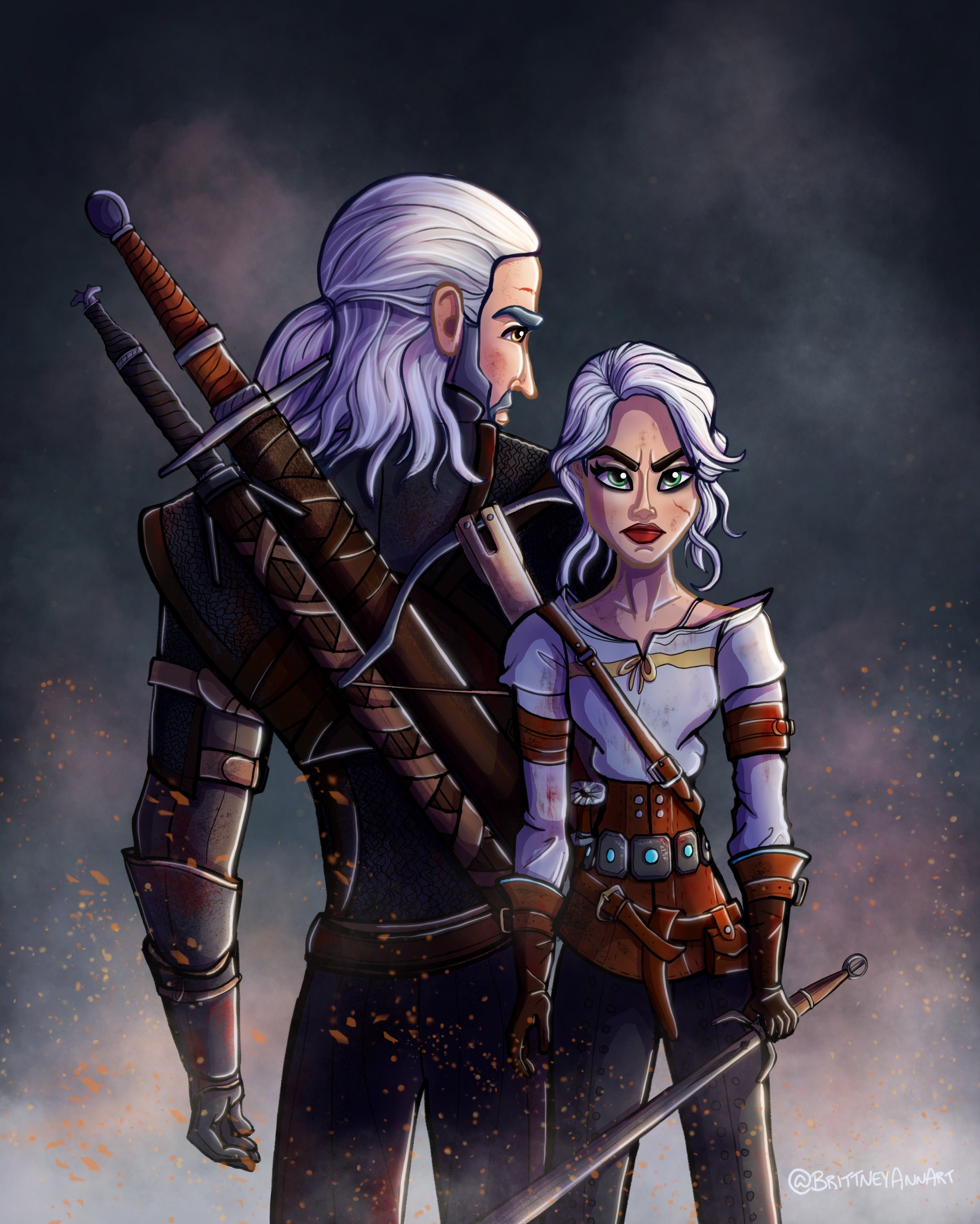 The Witcher: Geralt of Rivia Print , Witcher Wall Art & Handmade