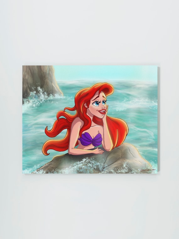 - Ariel kleine Etsy Kunst, Prinzessin Ariel Büro Leinwand Disney Disney Disney Ariel, Kunst, Meerjungfrau, Prinzessin Wandkunst, Wandkunst Schweiz Prinzessin Dekor, Disney