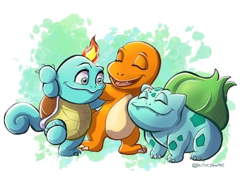 Squirtle, Charmander, Bulbasaur Pokemon Decor | Pokemon Gifts