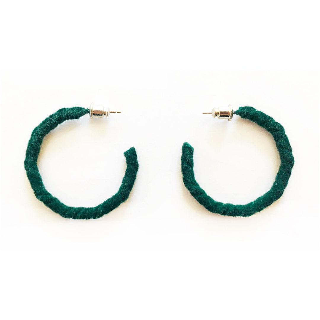Hoop Earring Jilsa Forest Green Large - Elk Accessories