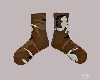 HIS DANCE Abstract Dance Figure Cotton Socks | Matisse Inspired Art