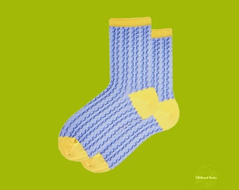 STAR TIPS fun art pattern socks | unisex cozy fashion socks | crazy funky socks | colorful novelty socks | texture socks | holiday gift