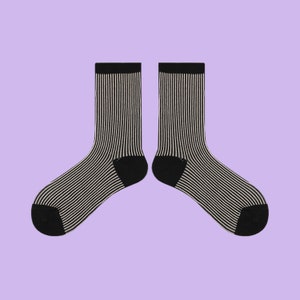 OXFORD STRIPE fun strip fashion socks | chic pattern socks | soft cozy cotton socks | unique novelty socks | crazy funky crew socks | gift