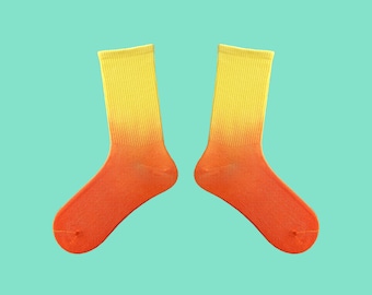 LAKE OF CRANES Fun Art Pattern Socks | Crazy Funky Crew Socks | Unique ...