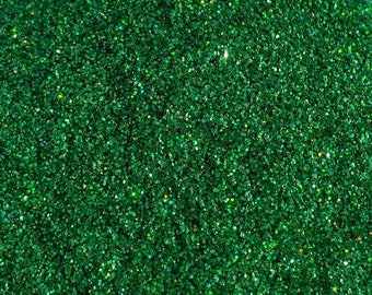 dark green fine holographic cosmetic glitter, body safe, nails, tumbler, resin, epoxy, craft *10 gram & 20 gram* (.4mm) | LUCKY
