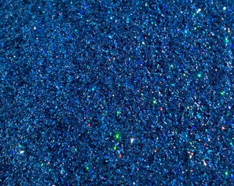 blue fine holographic cosmetic glitter, body safe, nails, tumbler, resin, epoxy, craft *10 gram & 20 gram* (.4mm) | COSMIC BLUE