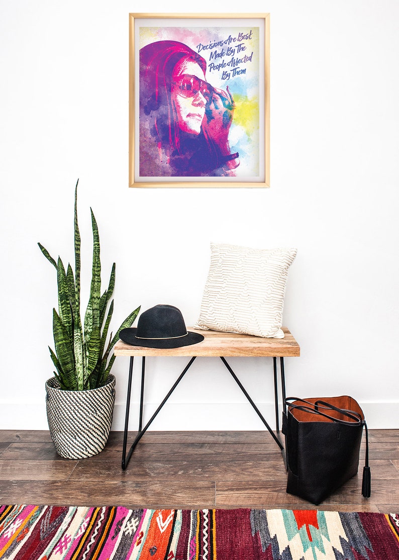 Gift for Mom Dorm Room Decor Feminist Wall Art Gloria Steinem Poster