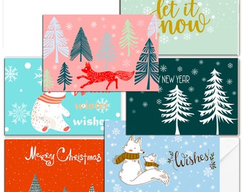 30 bulk merry christmas cards christmas set happy holiday cards wildlife animals in snow winter christmas trees cards - Cheap Christmas Cards In Bulk 30 bulk merry christmas cards christmas set happy holiday cards wildlife animals in snow winter christmas trees cards - Cheap Christmas Cards In Bulk