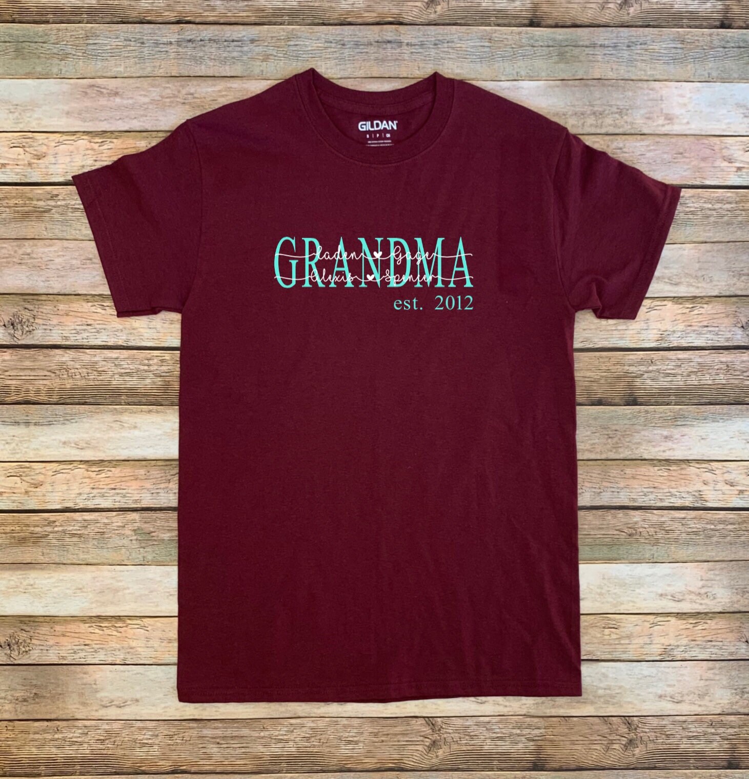 Grandma shirt with grandkids names and year  Etsy