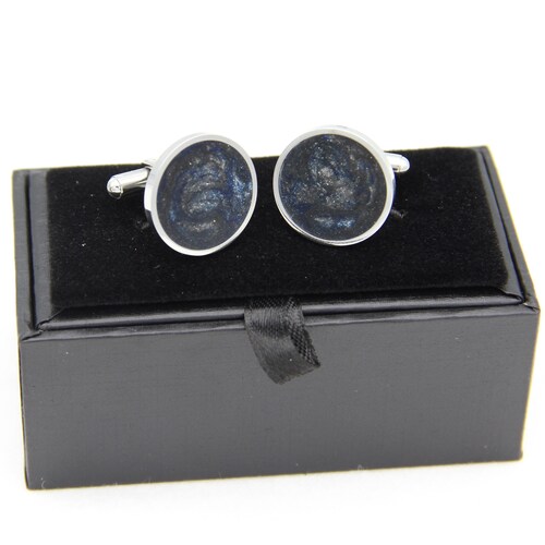 Queen City Silver selling Diamond Cast Cufflinks, Galaxy Cufflinks with Diamond Dust, Groom Gift, Groomsmen Gift, Handmade Cufflinks