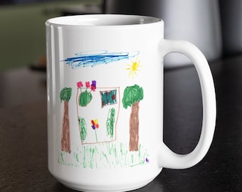 Personalized Kids Drawing Mug, Kids Artwork Mug, Child's Drawing Mug, Make Your Own Mug, Personalized Gift, Gift for Parents, Grandparents