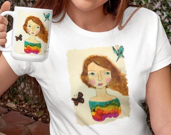 Chemise à dessin personnalisée, T-shirt personnalisé, Dessin d'enfant, Dessin de chemises, Art pour enfants, Cadeau personnalisé, Cadeau d'anniversaire de Noël