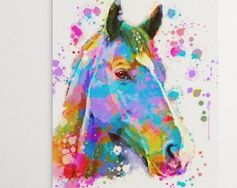 Custom Pet Portrait, Horse Portrait, Cat Portrait, Dog Portrait, Personalized Gift, Digital Watercolor, Pet painting, Pet loss gifts