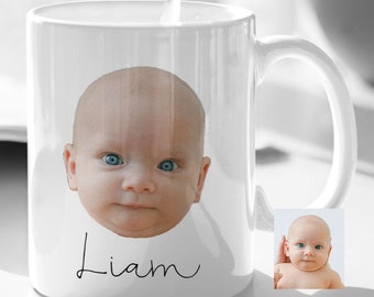 Personalized Photo face Mug, Custom face mug, Custom Text Photo Mug, Face mug, Make Your Own Mug, Unique Artwork, Personalized birthday Gift