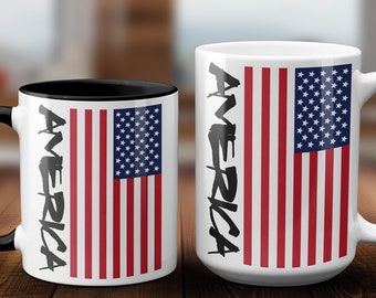 Amerikanische Flagge Becher, USA Flagge Becher, Unabhängigkeitstag, Tassen Tassen Kaffeebecher Geschenk