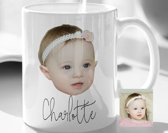 Personalized Mug, Custom face mug, Face mug, Make Your Own Mug, Personalized Gift, birthday Gift, Gift for grandma, Christmas mug